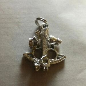 Vintage sextant sterling  charm